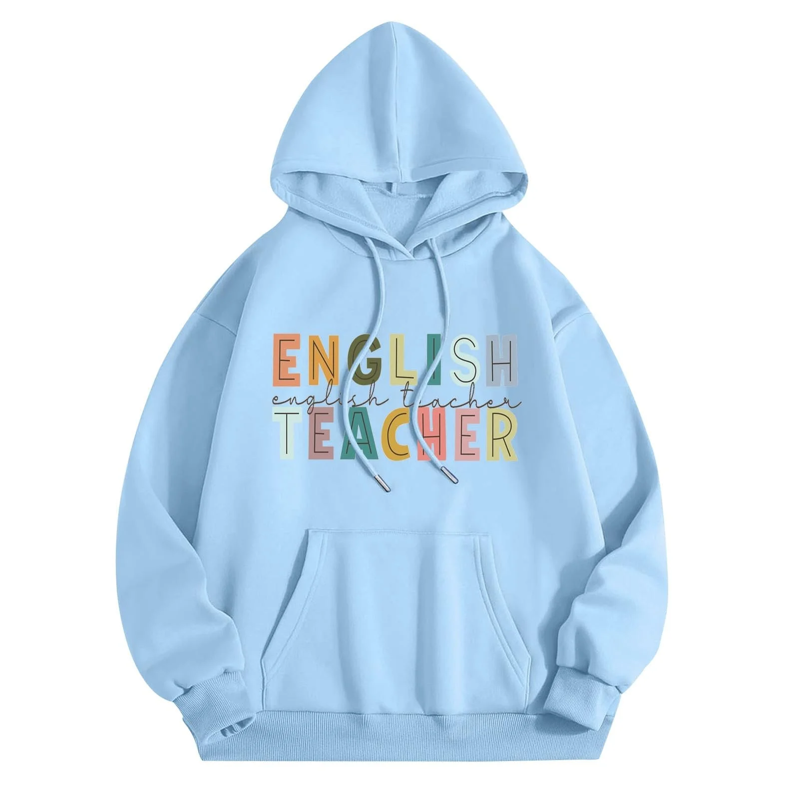 Женские Худи Пуловер Легкая Куртка с Капюшоном Осенний Мультяшный Принт Худи Комфортный Повседневный Однотонный Верх, фото №2