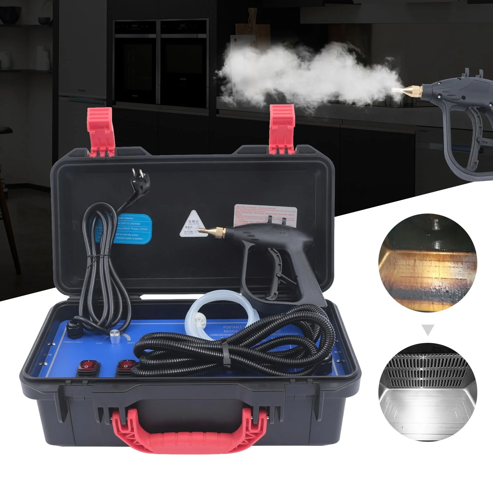 Пароочисник професійний 3000W 5 Bar 130 °C для автомобіля та дому ручний, фото №9 Пароочисник професійний 3000W 5 Bar 130 °C для автомобіля та дому ручний, фото №9