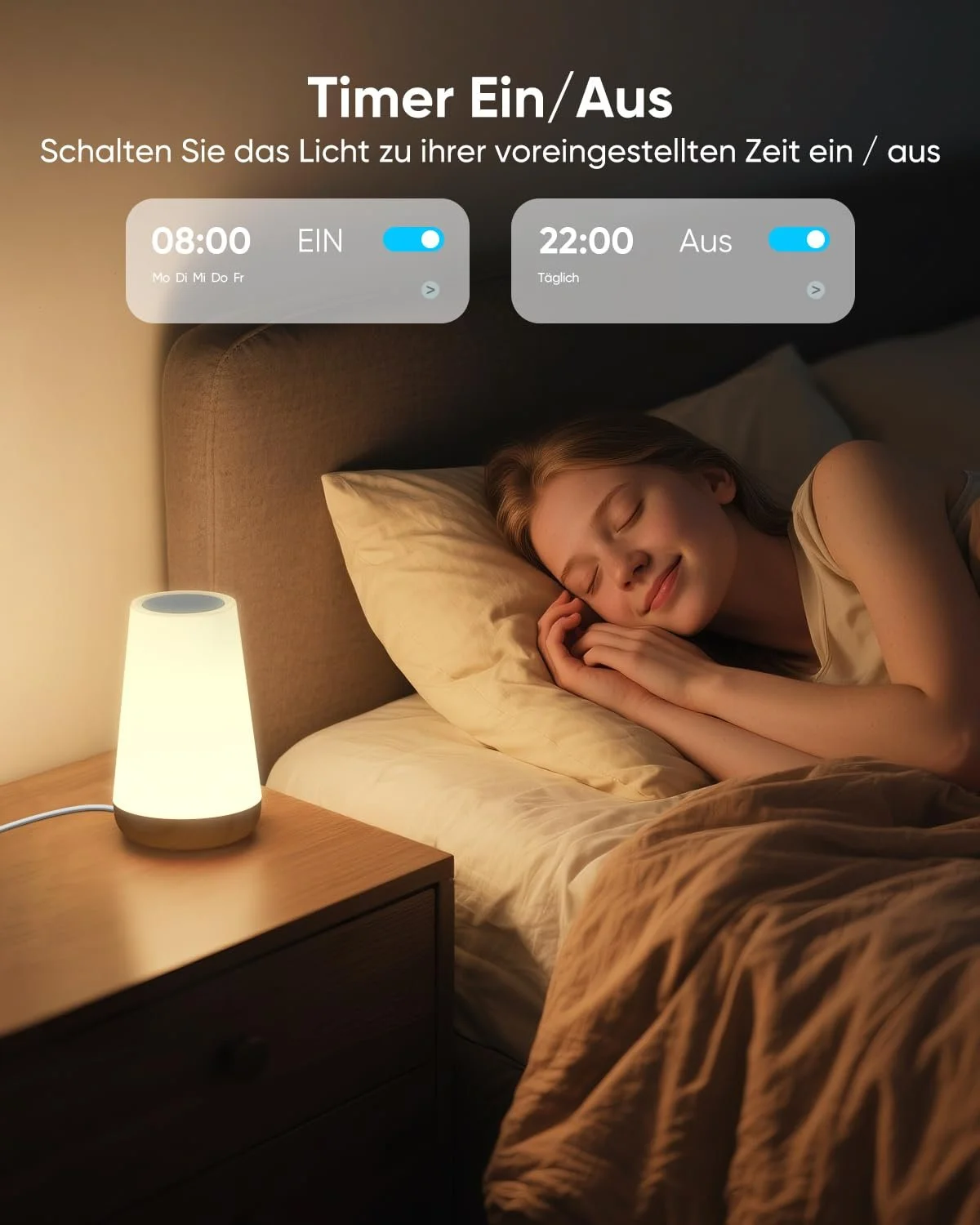 Розумна настільна лампа Bonsery LED Smart RGBICWW WLAN Alexa/Google Assistant 2700-6500K, фото №3
