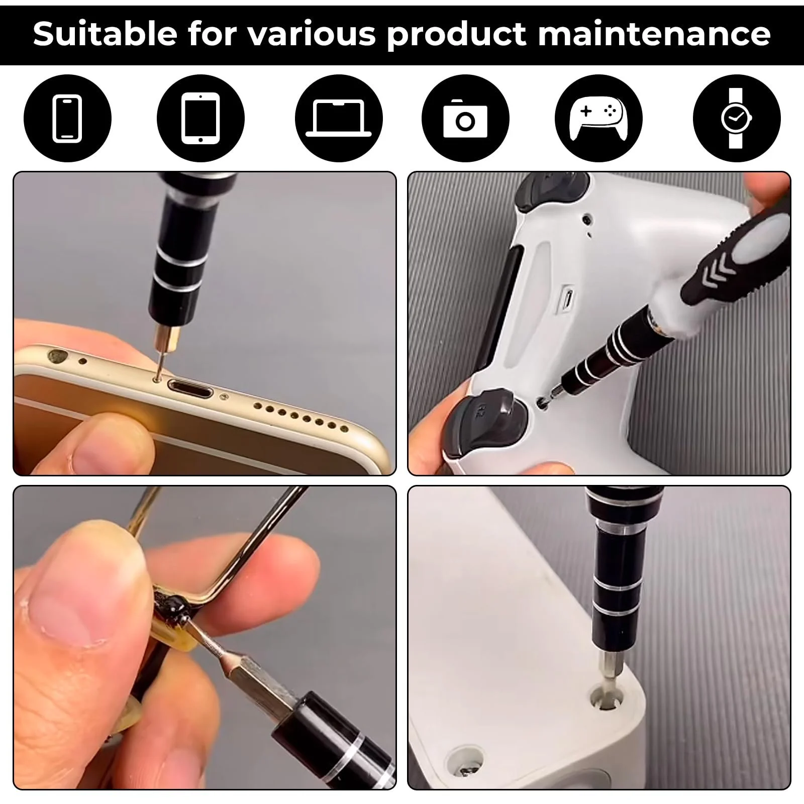 Набір прецизійних інструментів 115-в-1 викрутки з вуглецевої сталі 16 x 10 x 5.1 см 540 г, фото №4