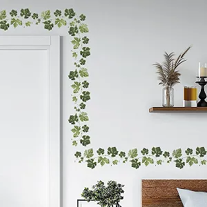 Наклейка на стіну Tanlaby Green Vine Green Ivy Leaves Natural Plants Green - Фото 1