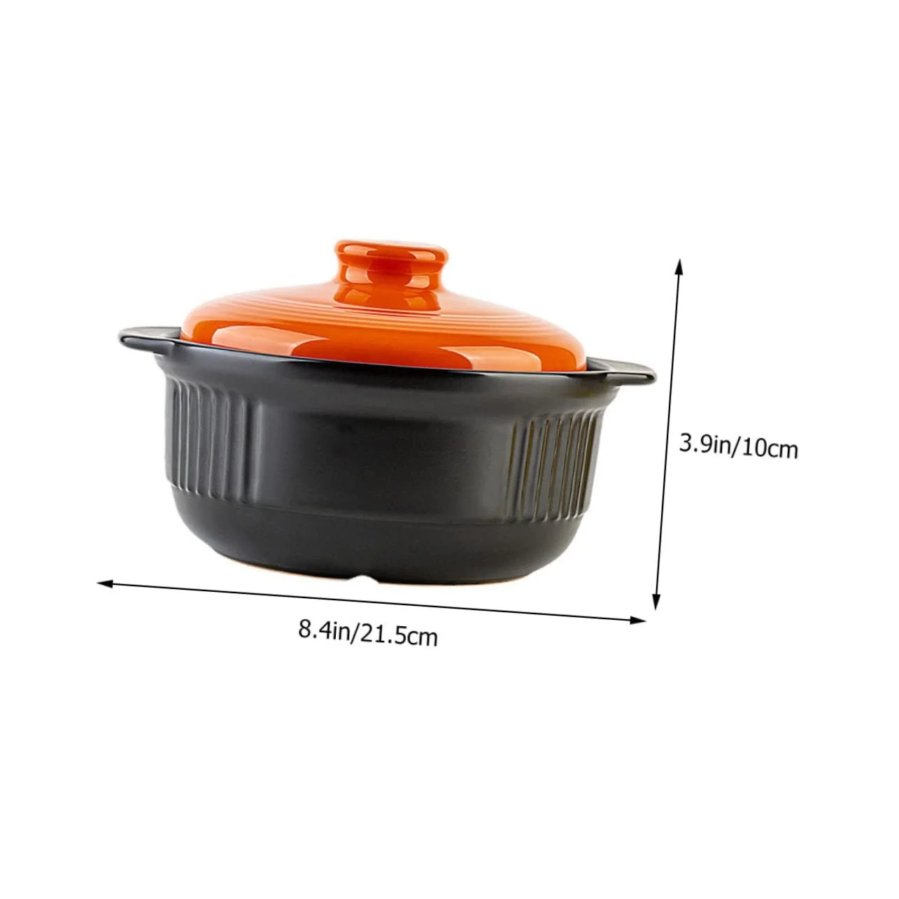 Каструля Amosfun Керамічна антипригарна з кришкою Мала для супів та тушкування, фото №4