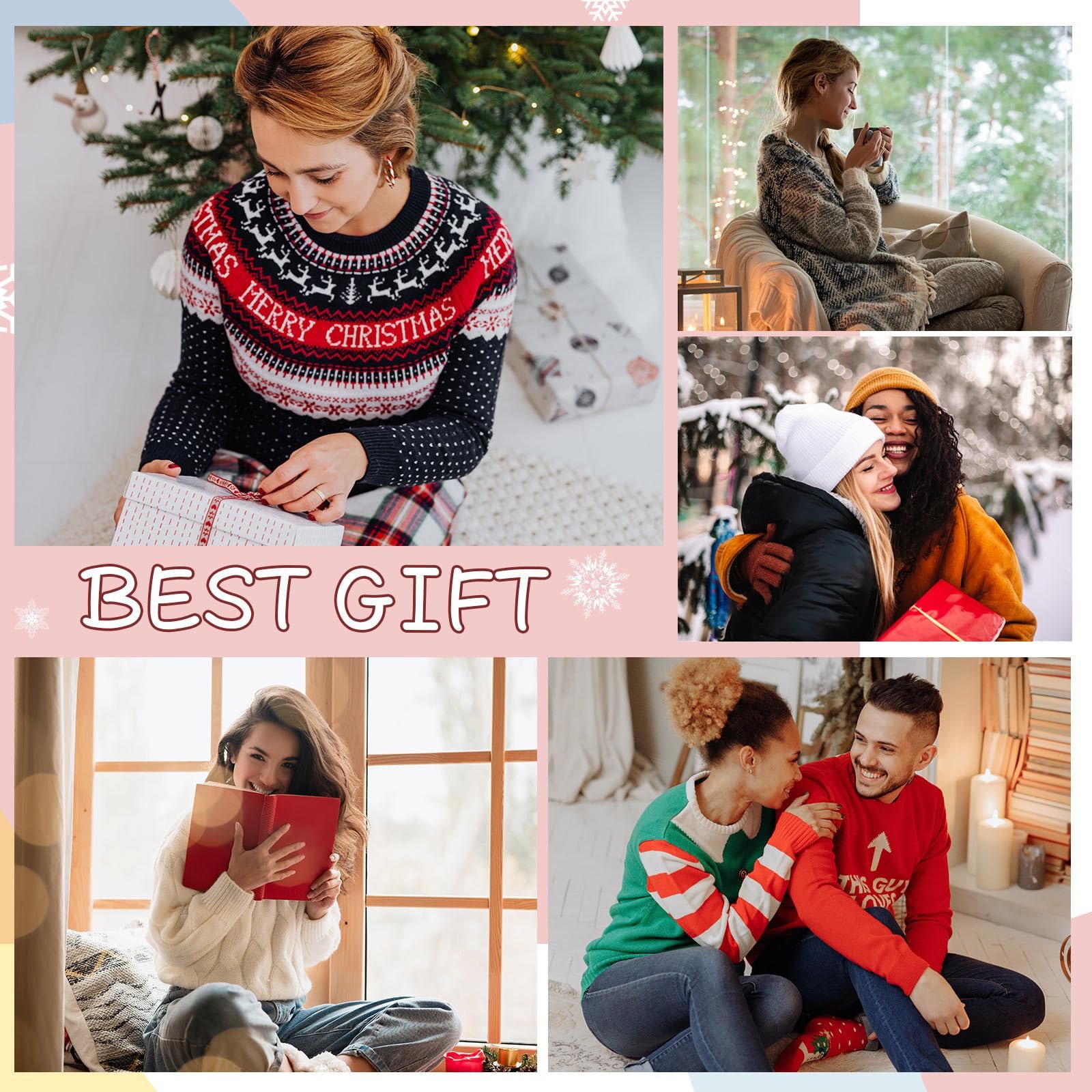 Мягкие носки Женские 5/6 пар Теплые пушистые носки Рождественские носки Толстые зимние носки Домашние носки Мягкие носки для кровати Носки для сна Термоноски для Рождества в качестве подарков, фото №6