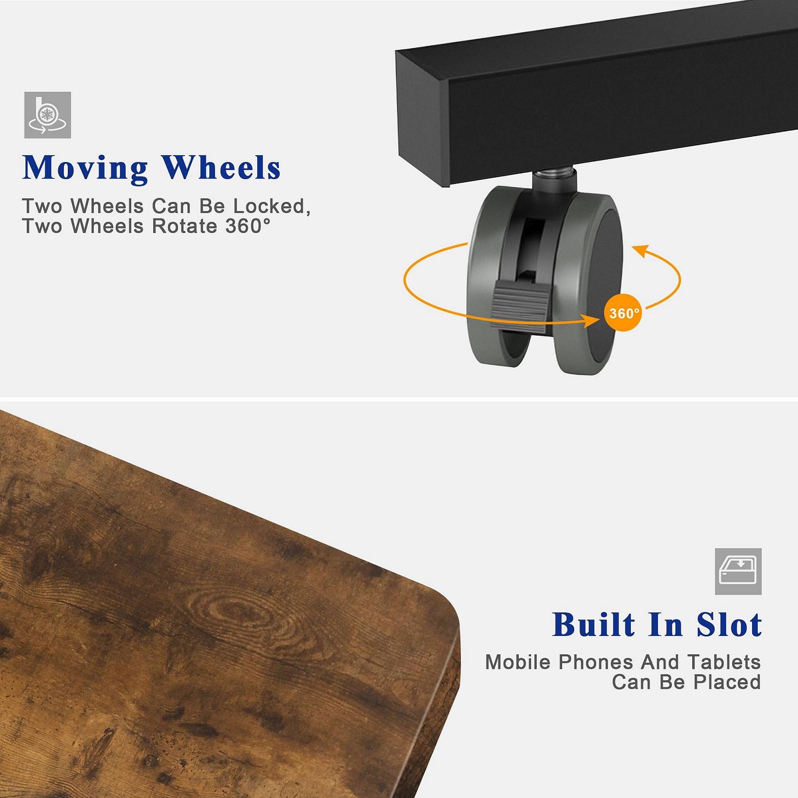 Регульований по висоті стіл для ноутбука/комп'ютера з колесами, фото №6