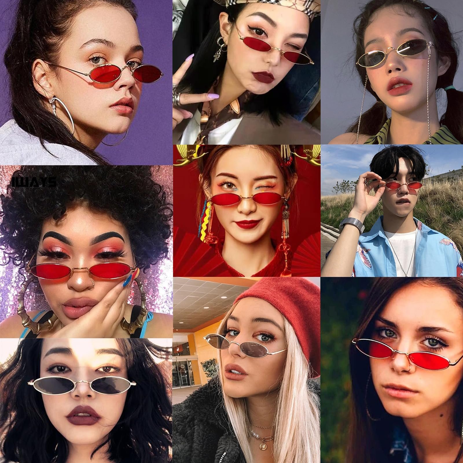 Сонцезахисні окуляри Овальні Laurinny 90s Retro Small Металева оправа, фото №7