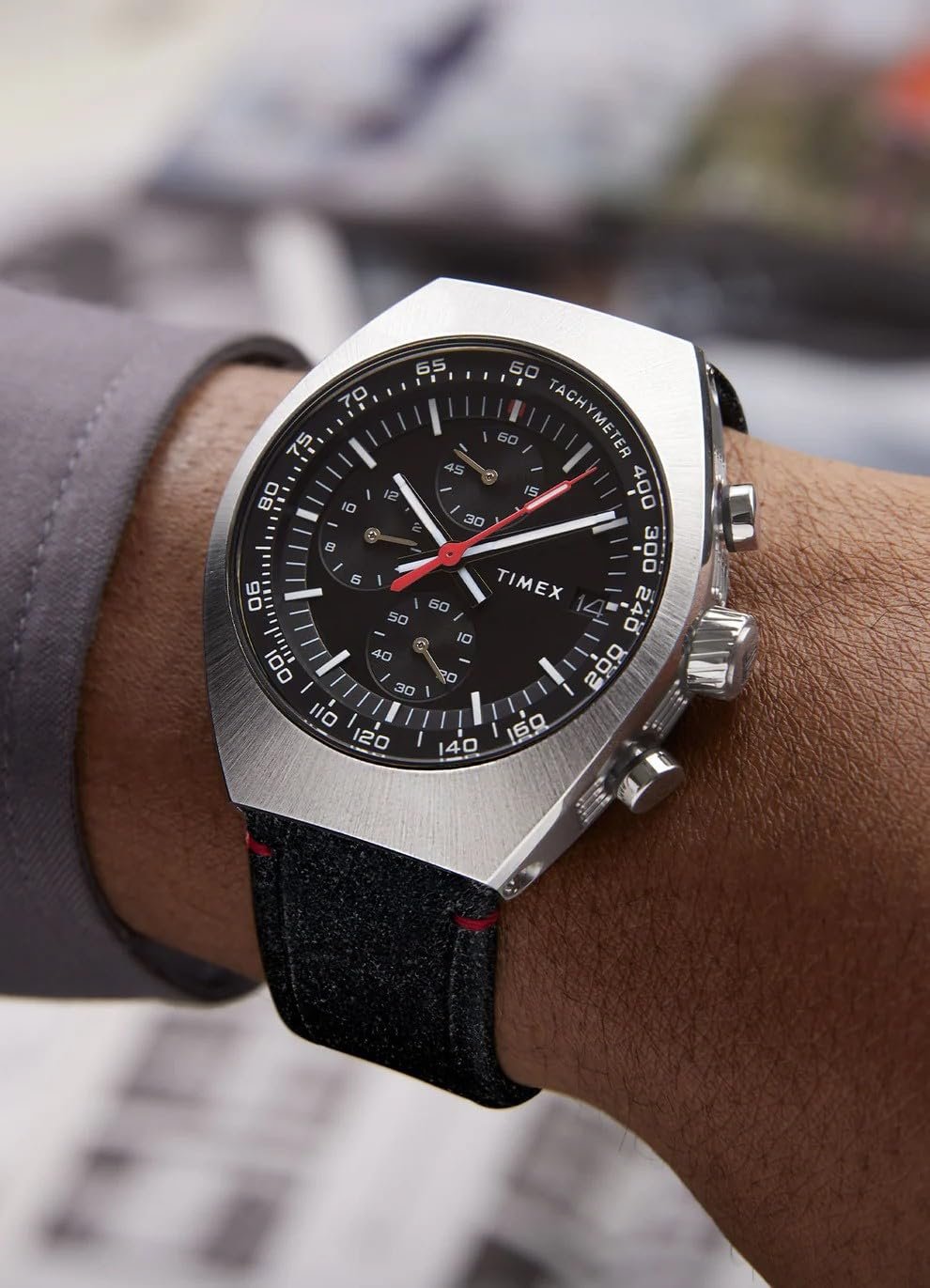 Годинник Хронограф Timex Legacy Tonneau Chrono Чорний, фото №6