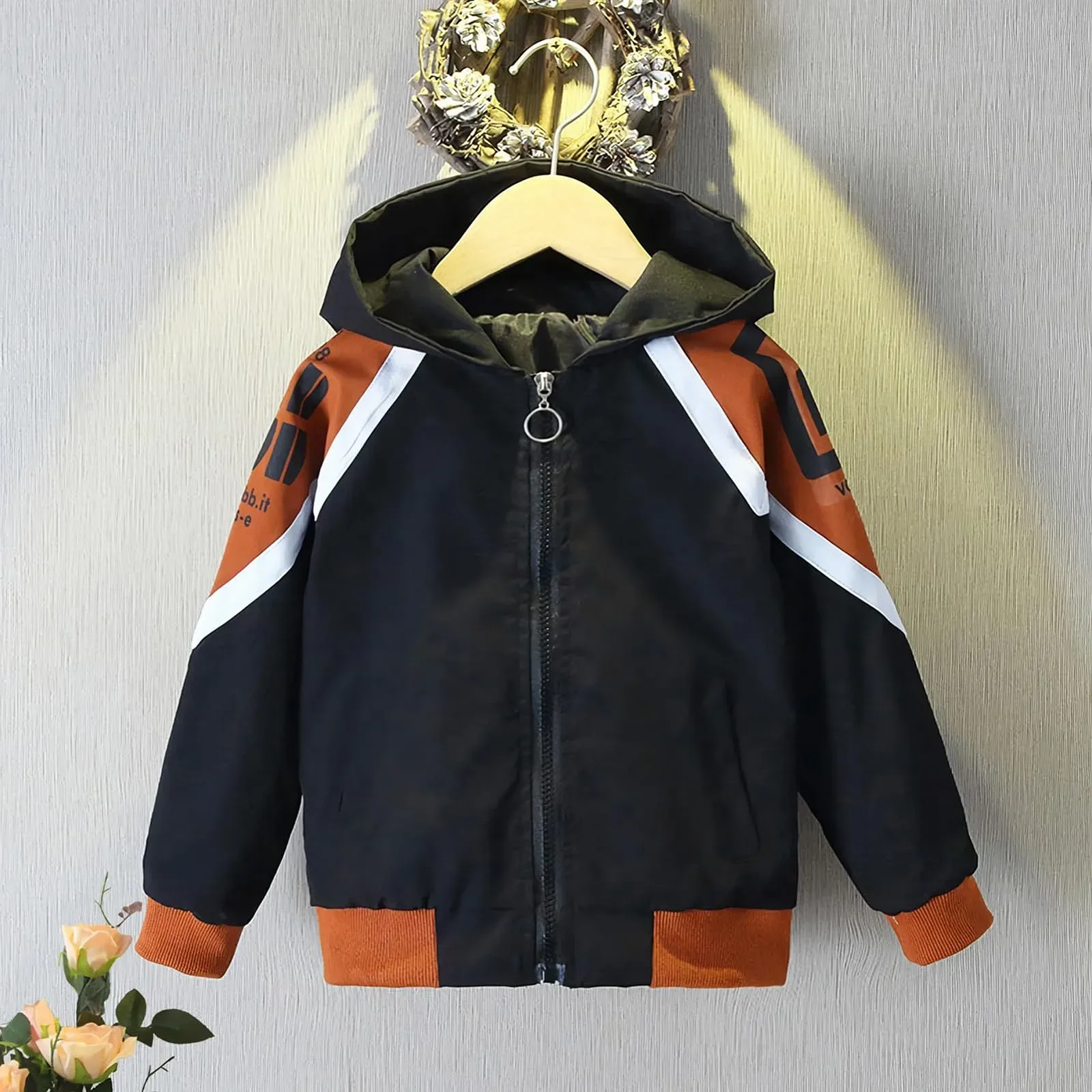 Перехідна дитяча куртка з капюшоном L SERVER, вітровка, модний тренч, фото №2