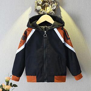 Перехідна дитяча куртка з капюшоном L SERVER, вітровка, модний тренч synthetic.ua - Фото 1