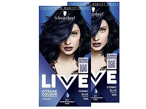 Фарба для волосся Schwarzkopf LIVE Intense Colour 90 Cosmic Blue (2 x 142 мл) - Фото 1