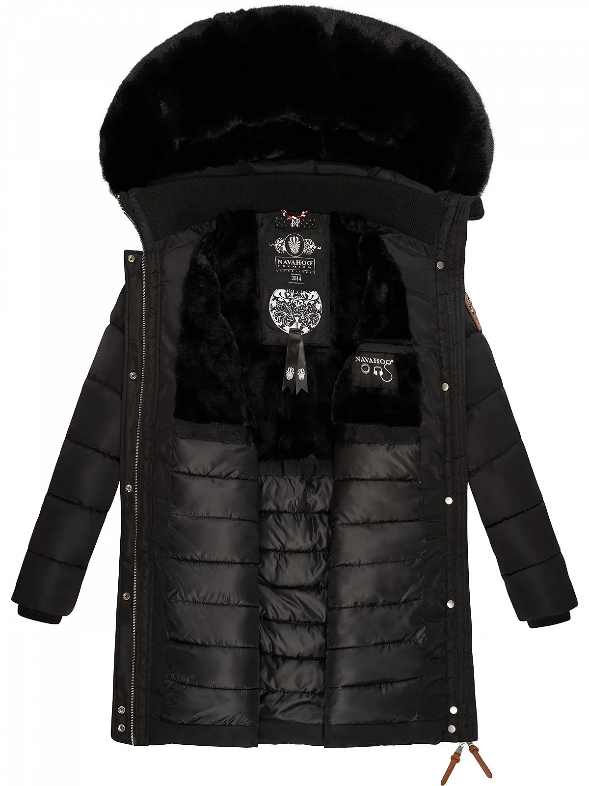 Жіноче зимове пальто Navahoo Paula, тепле стьобане пальто, довге, з капюшоном, фото №6