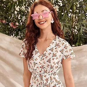 Сонцезахисні окуляри Серце/Зірка ZKSXOA Набір 10 штук Прозорі synthetic.ua - Фото 1