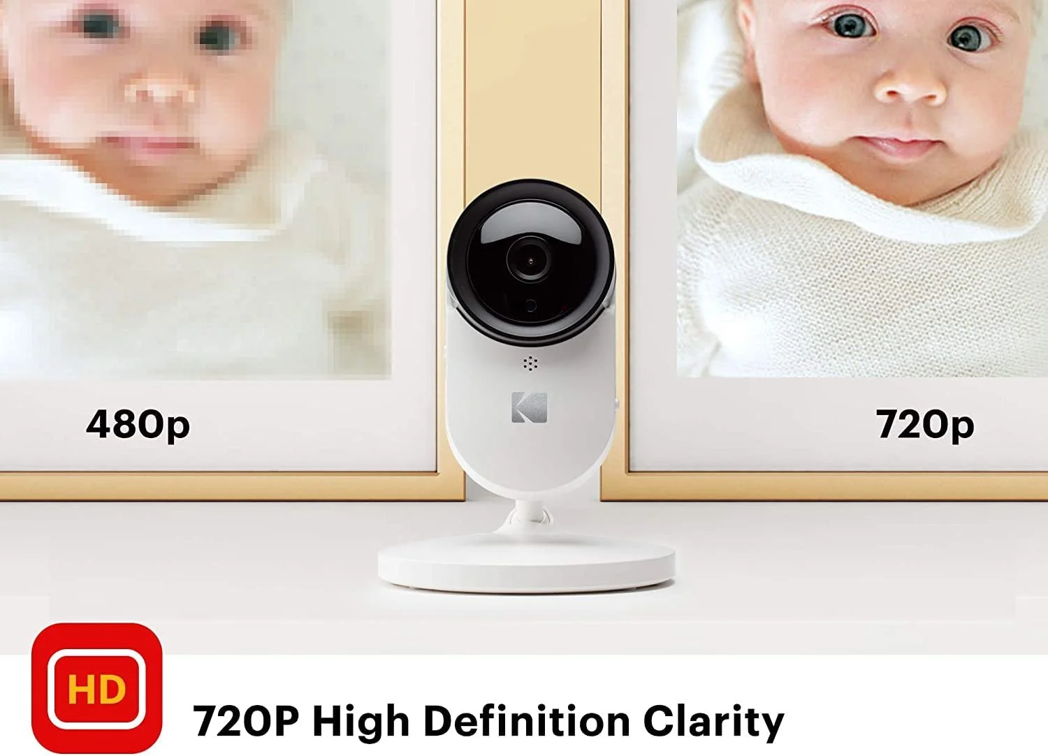 Відеоняня Kodak Cherish C525 Tilt / Pan / Zoom 5-Inch HD One-Touch Audio Mobile Wi-Fi App, фото №5