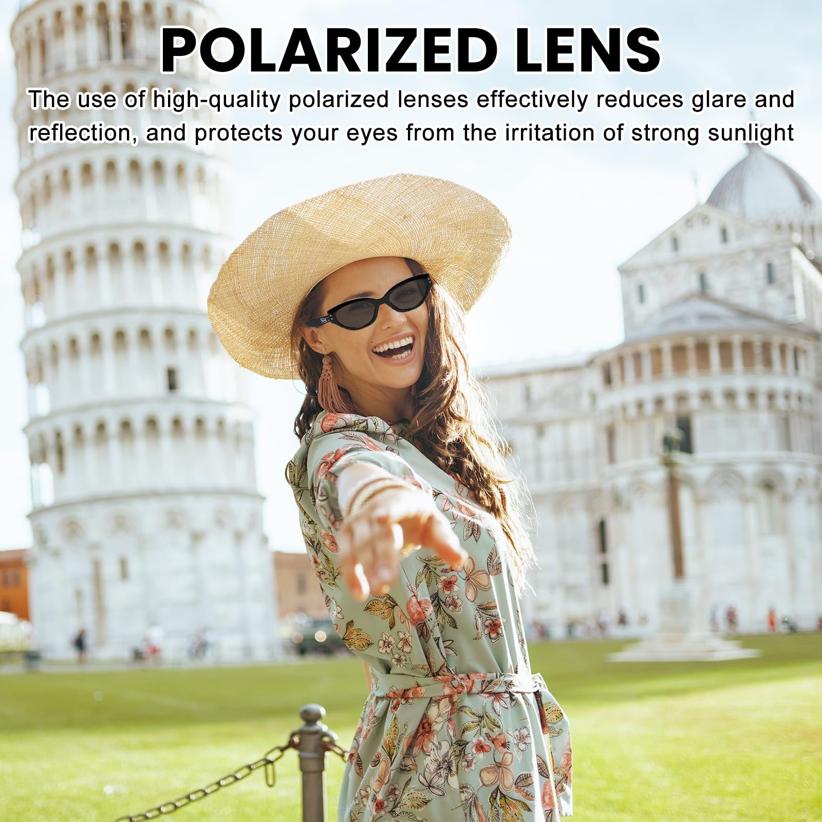 Жіночі сонцезахисні окуляри SPORWAY Вінтажні окуляри Agent Чорний, фото №5