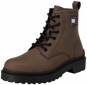 Черевики Tommy Jeans Low Boot Шкіряні На Шнурівці - Фото 1