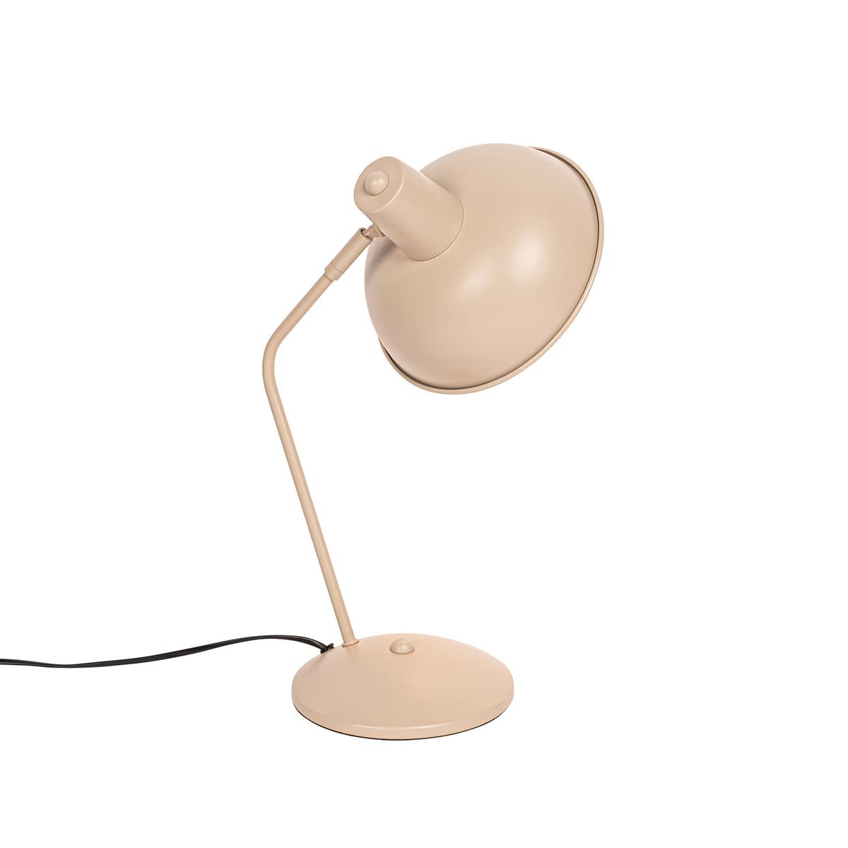 Настільна лампа Qazqa Milou Retro сталева кругла бежева E14, фото №8