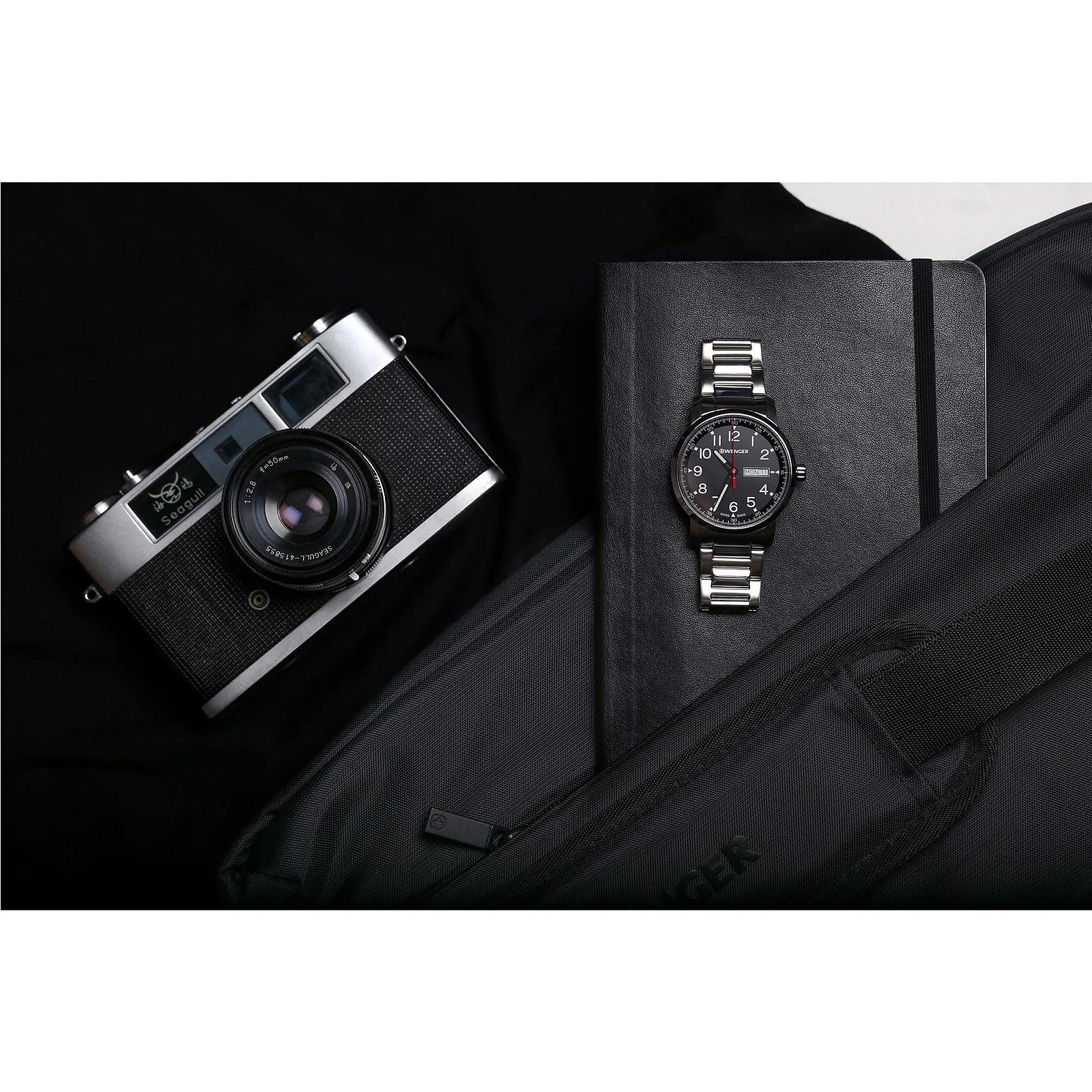 Часы WENGER Attitude Heritage Мужские Нейлоновый Ремешок Диаметр 42 мм Swiss Made Аналоговые Кварцевые Водонепроницаемые до 100 м, фото №5