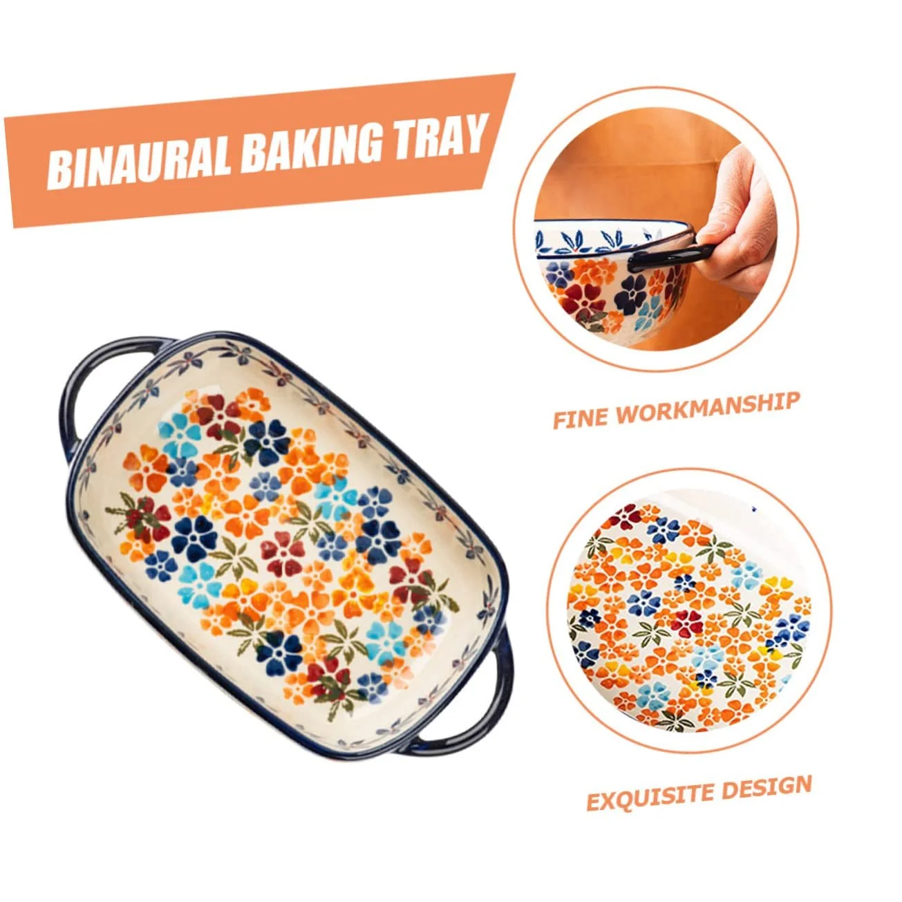 Форма для запікання Luxshiny керамічна з двома ручками жаростійка, фото №3