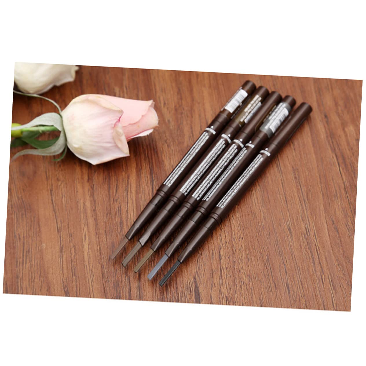 Олівець для брів FRCOLOR Eyebrow Spoolie Brush 3 шт 2 1 Eyebrow Pencils Filler Microblading Pen Makeup Coffee Waterproof Ротуючий стрижень, фото №6