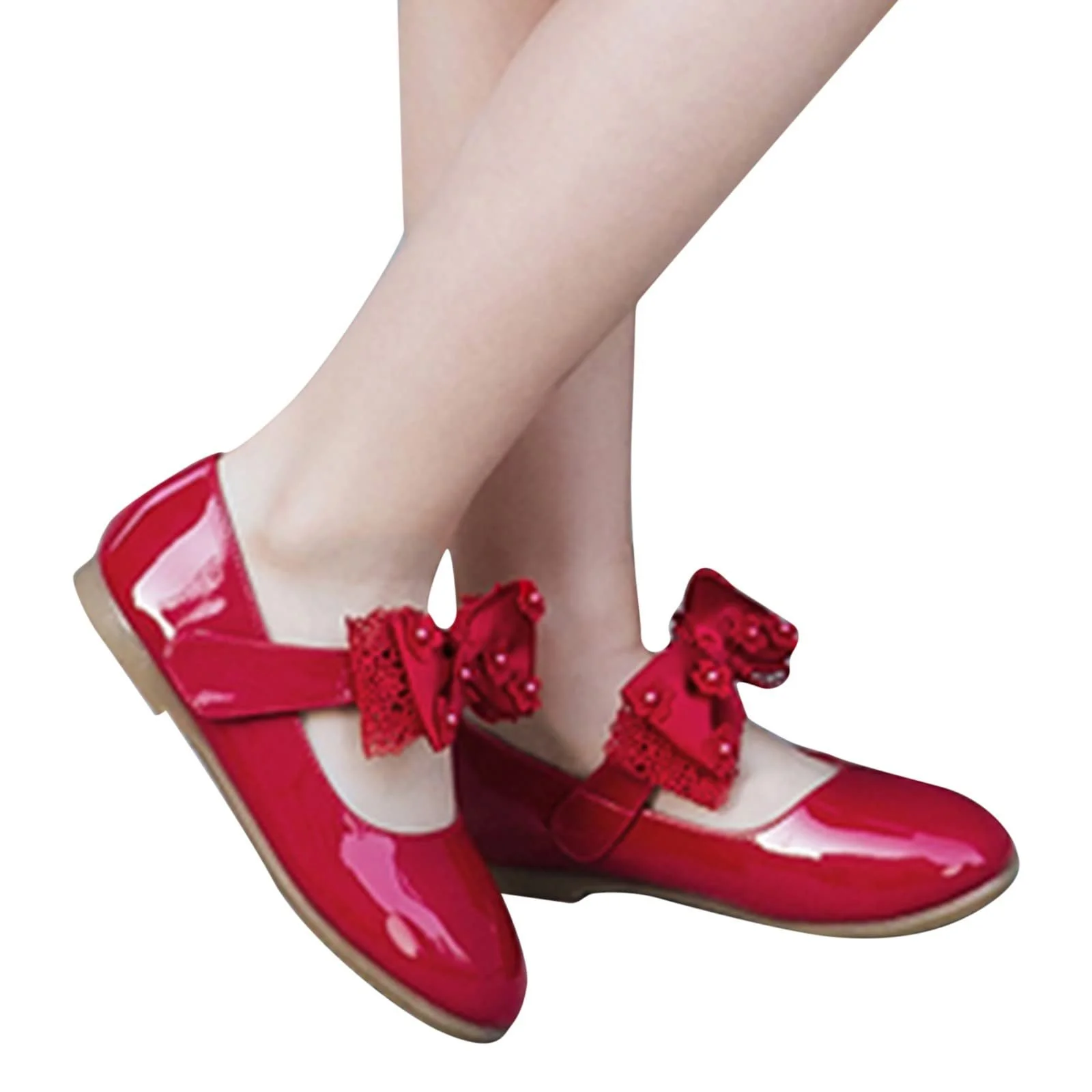 Дитячі Туфлі Шкіряні Елегантні Повсякденні Принцеса Нековзна Підошва Для Виступів Вечірні Маленькі Танцювальні Зручні, фото №7