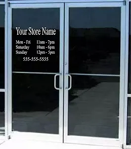 Наклейка на стіну PERSONALISED HOURS STICKERS FOR BUSINESS BAR CA вінілова - Фото 1