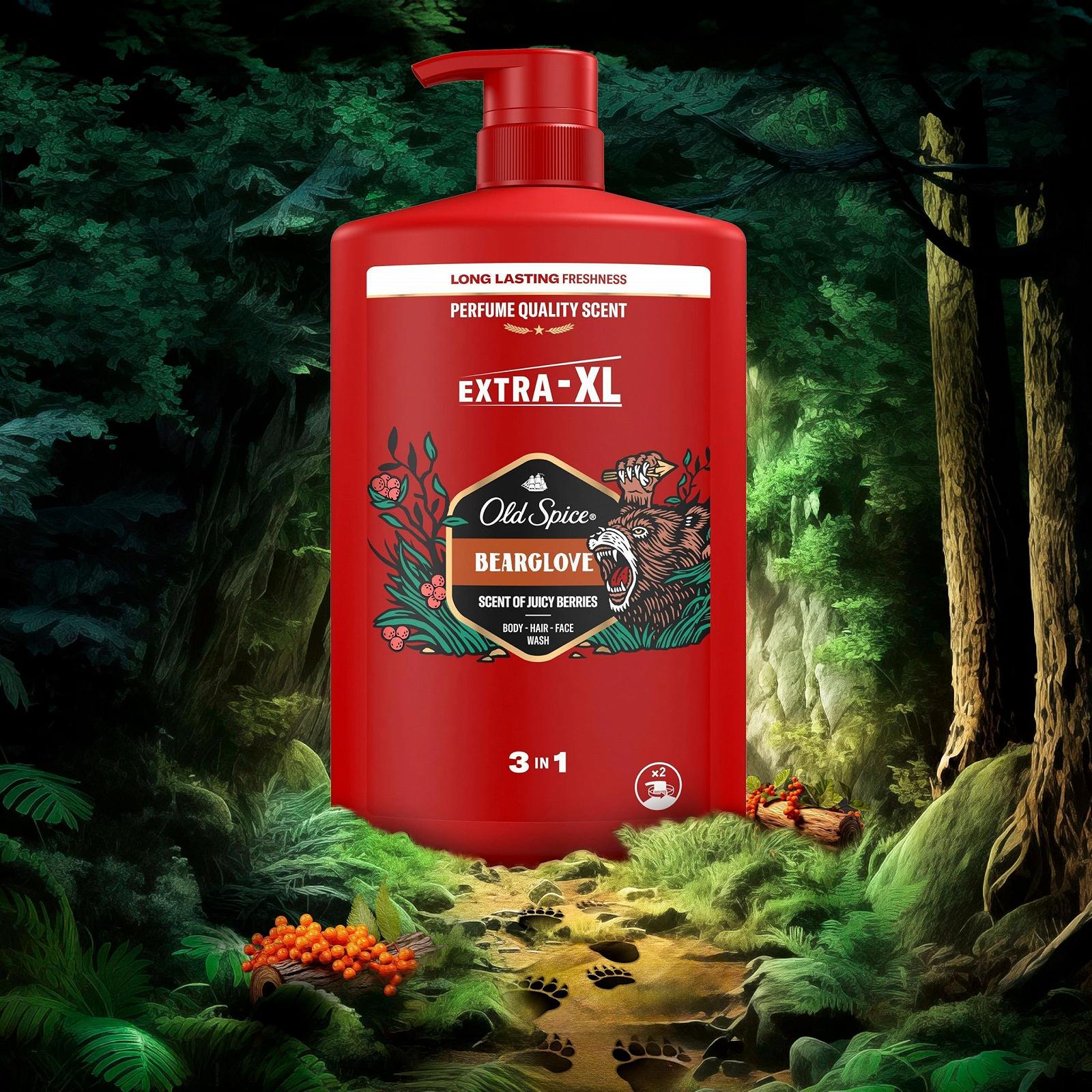 Гель для душу 3-в-1 Old Spice Bearglove для волосся, обличчя та тіла 1000 мл з дозатором, фото №7
