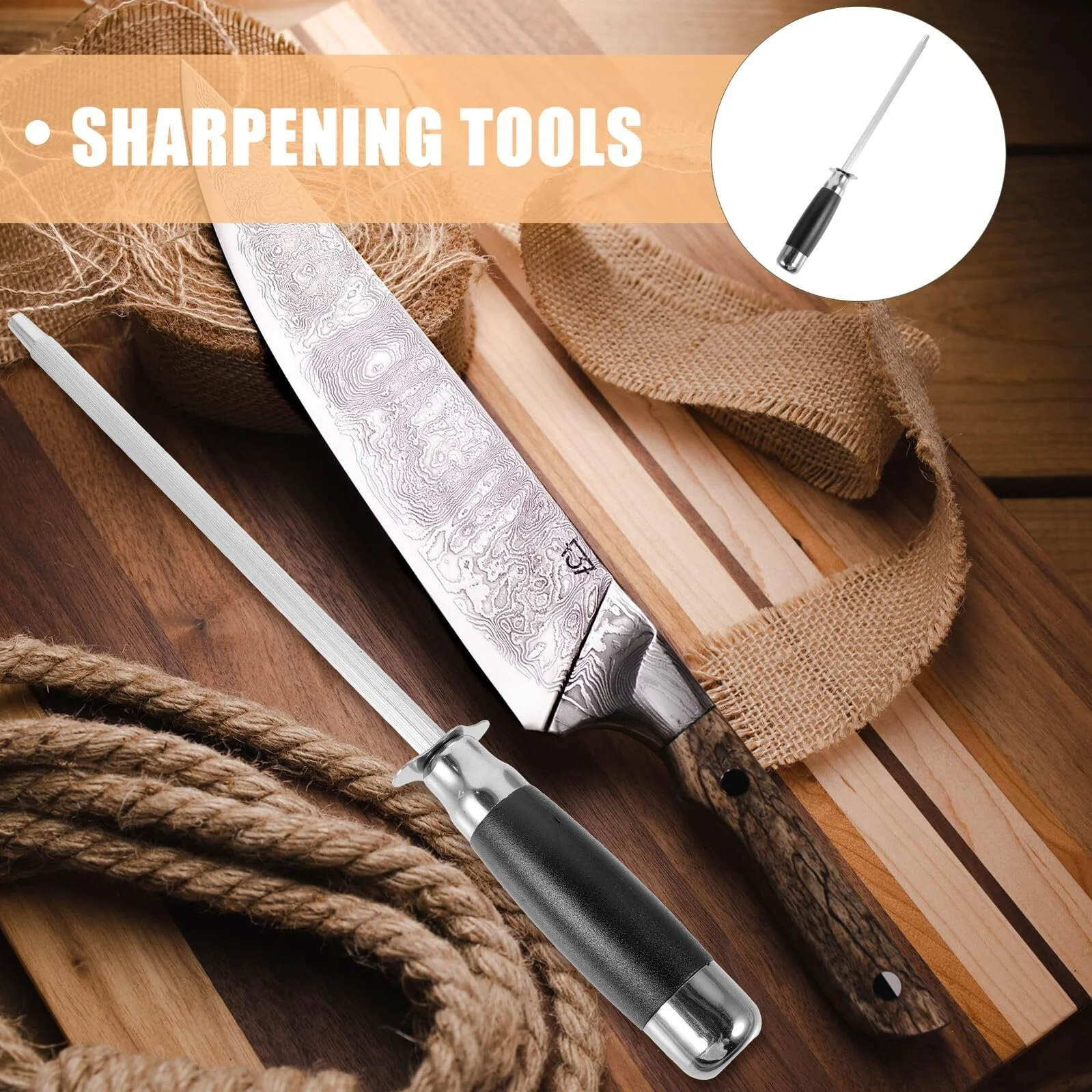 Мусат Homoyoyo из нержавеющей стали с эргономичной ручкой, фото №7