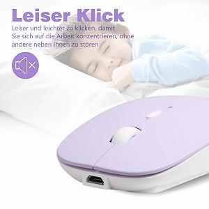 Мышь Bluetooth ANEWISH Purple synthetic.ua - Фото 1