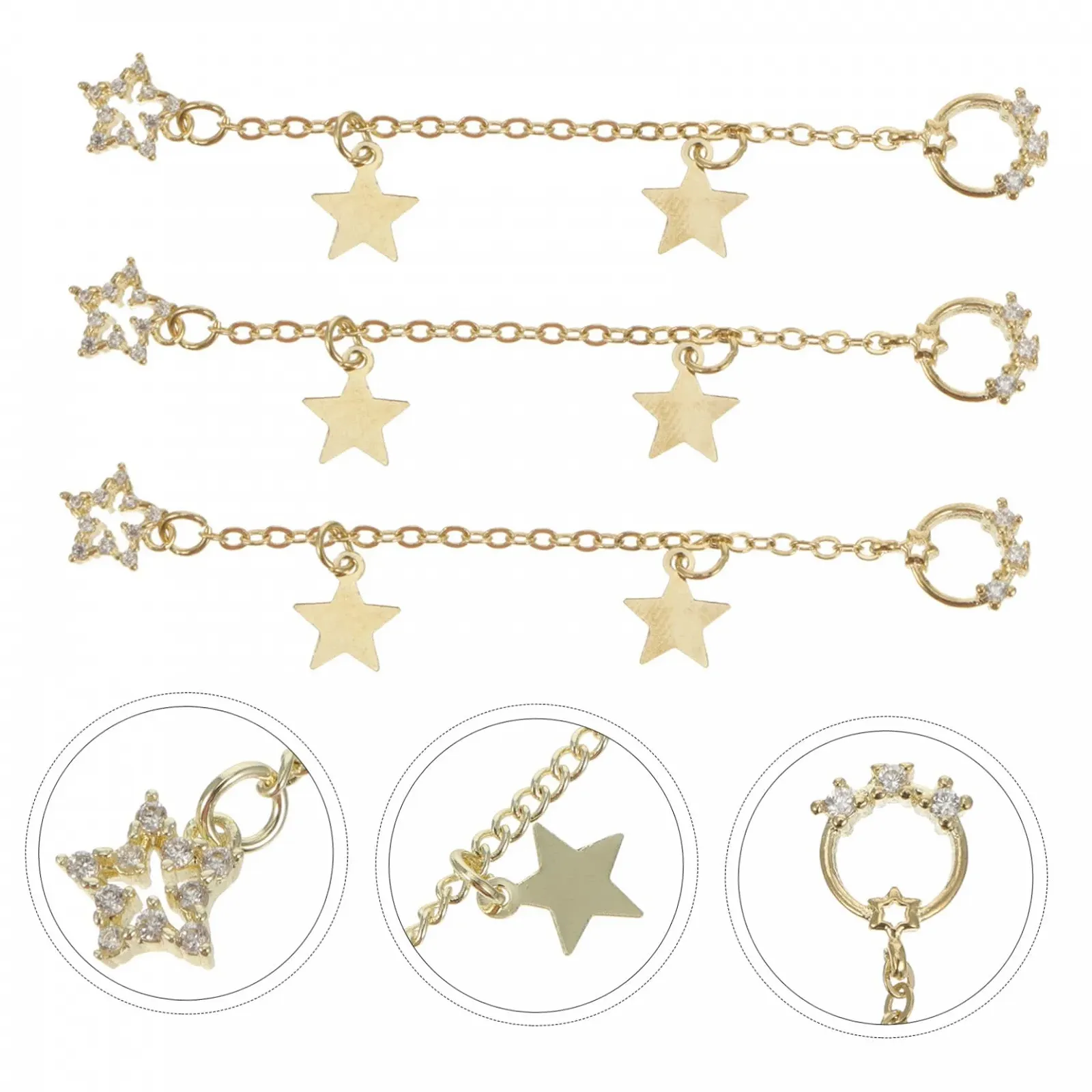 Ланцюжки для нігтів Люксові прикраси для манікюру з дизайном зірок, фото №8 Ланцюжки для нігтів Люксові прикраси для манікюру з дизайном зірок, фото №8