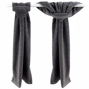 Кухонні рушники Grey Hanging Loop 100% Бавовна 27 x 16 дюймів Сірий - Фото 1