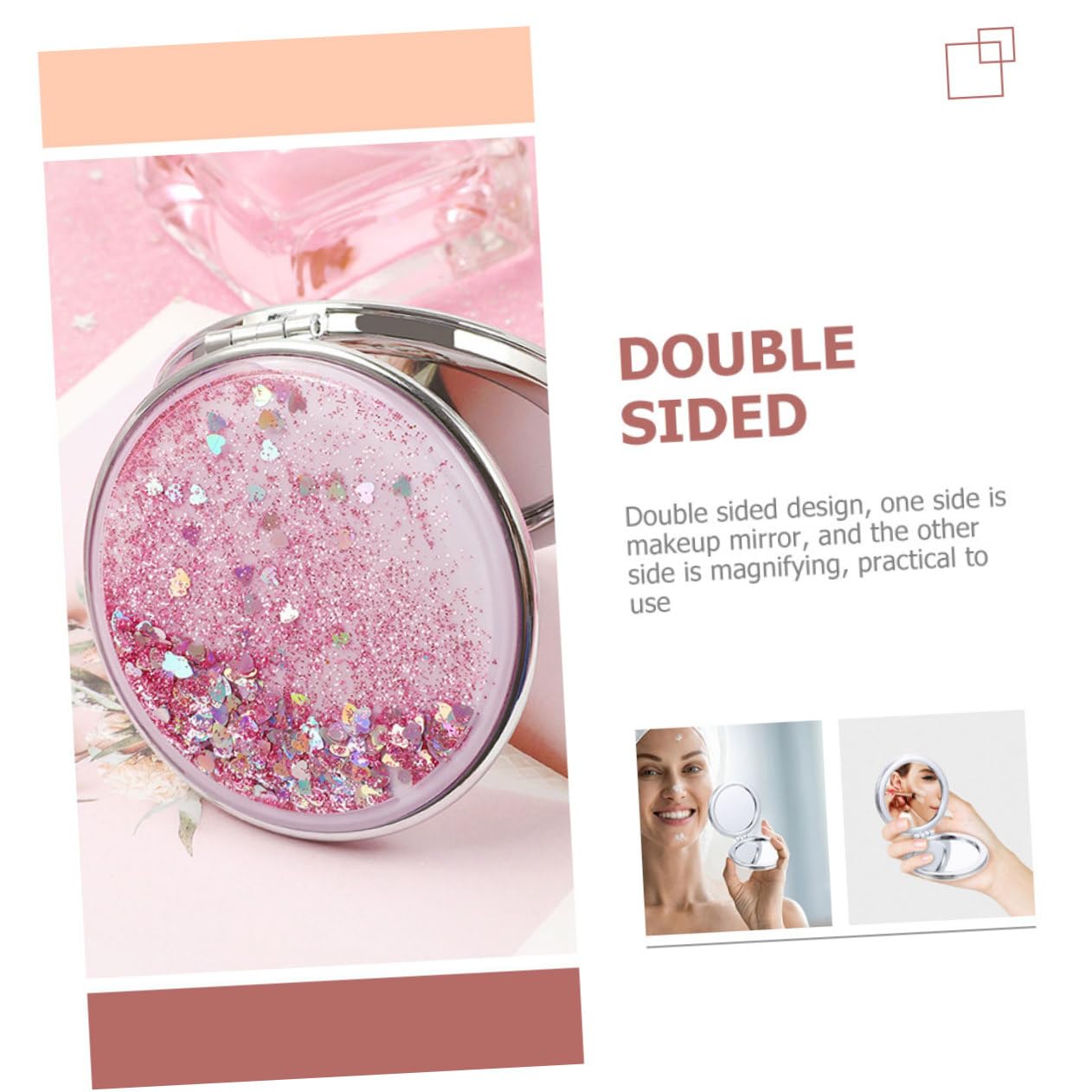 Ручное зеркало Angoily Pack of 20 Quicksand Make-Up Mirrors, фото №4 Ручное зеркало Angoily Pack of 20 Quicksand Make-Up Mirrors, фото №4