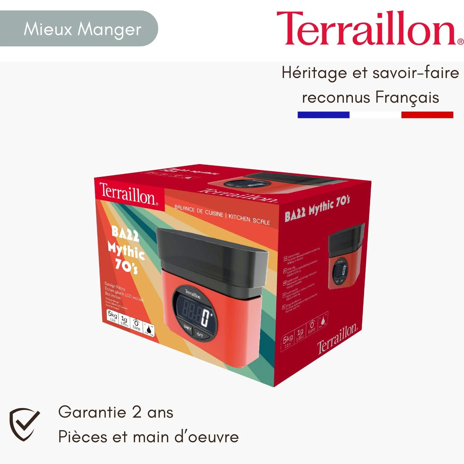 Електронні кухонні ваги TERRAILLON Mythique BA22 0,7 л Чаша LCD Червоні, фото №6 Електронні кухонні ваги TERRAILLON Mythique BA22 0,7 л Чаша LCD Червоні, фото №6
