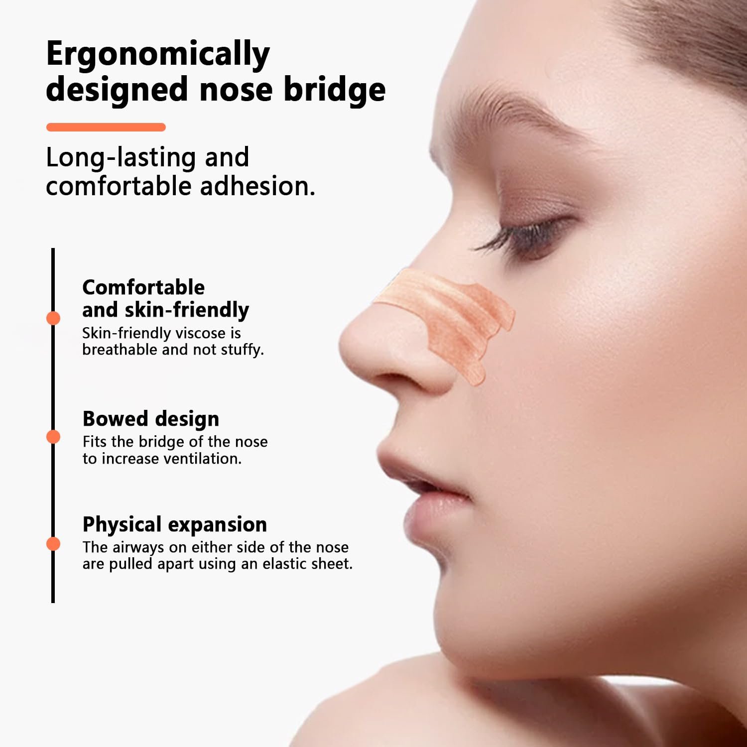 Смужки на ніс проти хропіння, пачка 50 шт., фото №4 Смужки на ніс проти хропіння, пачка 50 шт., фото №4