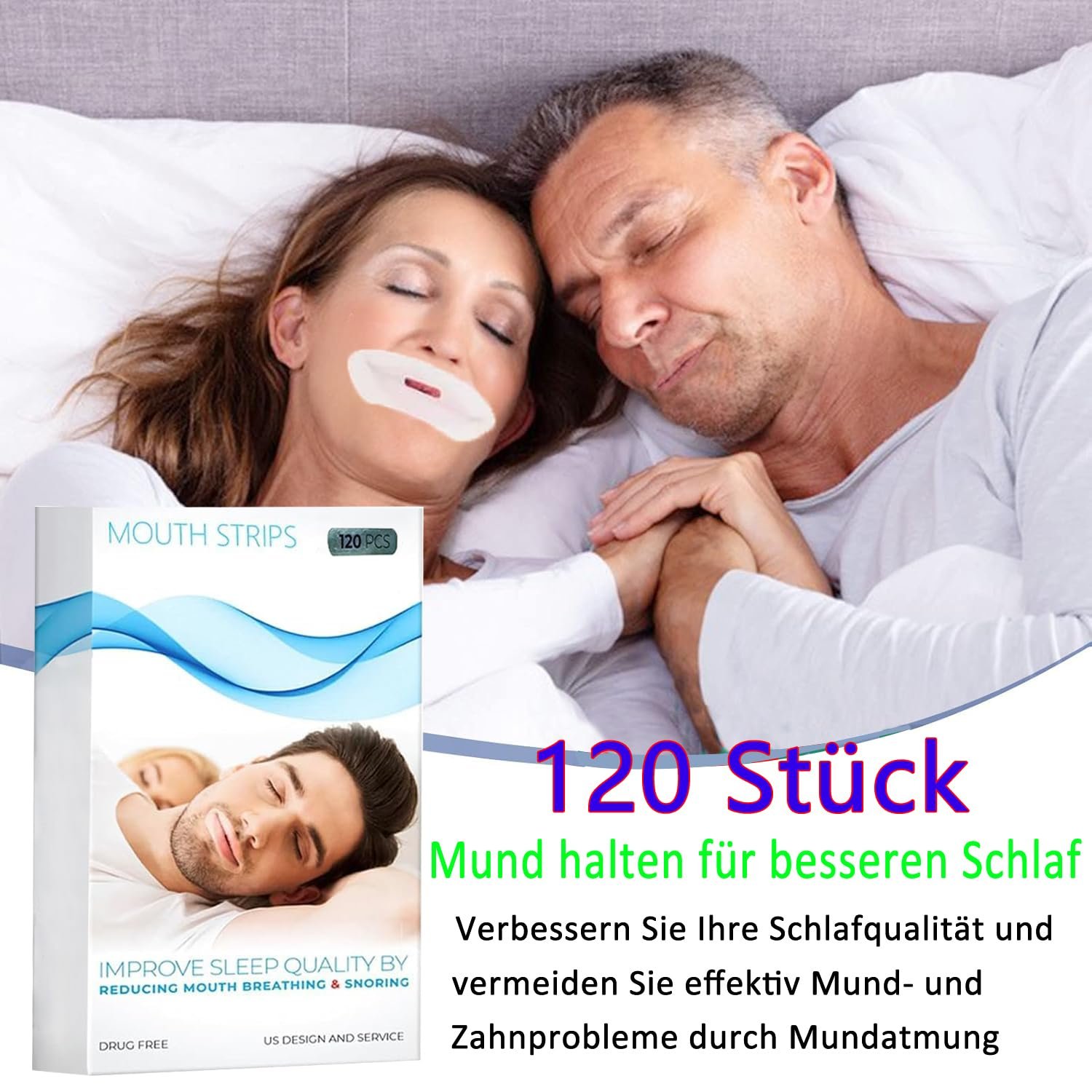 Пластирі для рота для сну 120 шт., фото №2