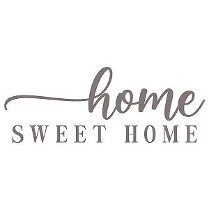 Наклейка на стіну GRAZDesign Home Sweet Home 79 x 30 см Сріблясто-сіра synthetic.ua - Фото 1