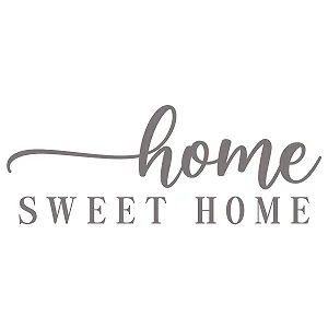 Наклейка на стіну GRAZDesign Home Sweet Home 79 x 30 см Сріблясто-сіра synthetic.ua - Фото 1