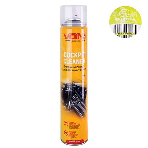 Полироль для пластика и винила VOIN 750 мл GREEN APPLE Зелёное яблоко GA, фото №1 Полироль для пластика и винила VOIN 750 мл GREEN APPLE Зелёное яблоко GA, фото №1