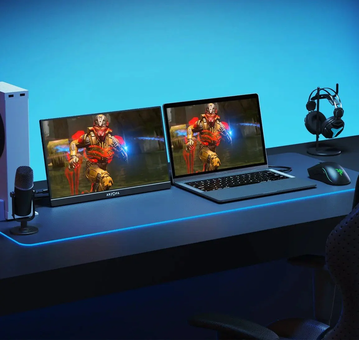 Монитор портативный 16.1" ARZOPA Z1FC Full HD IPS 144 Гц, фото №3 Монитор портативный 16.1" ARZOPA Z1FC Full HD IPS 144 Гц, фото №3