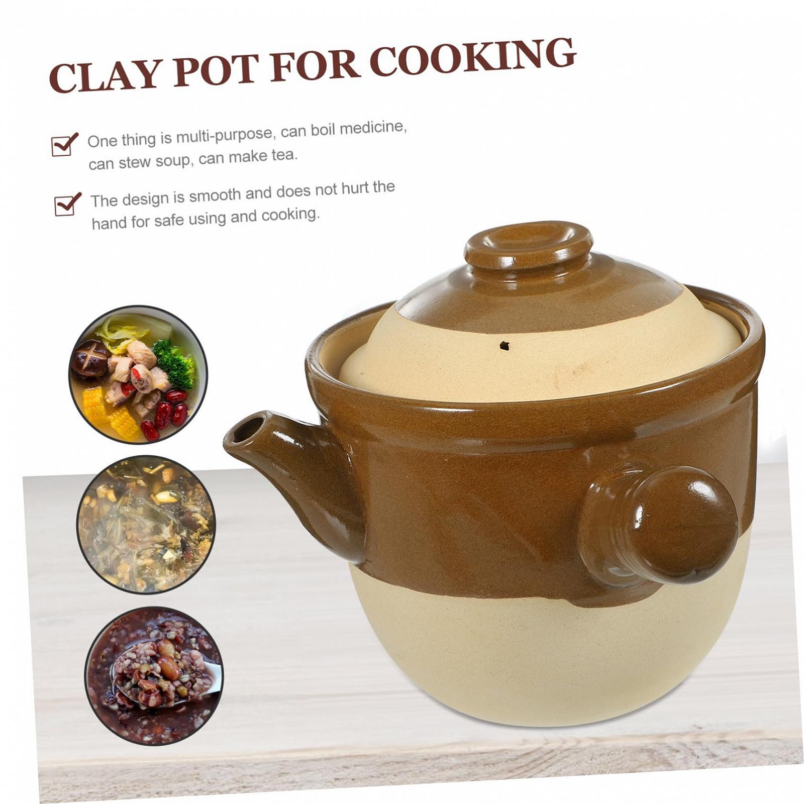 Горщик для запікання керамічний термостійкий з антиковзкою ручкою для відкритого вогню, фото №3 Горщик для запікання керамічний термостійкий з антиковзкою ручкою для відкритого вогню, фото №3