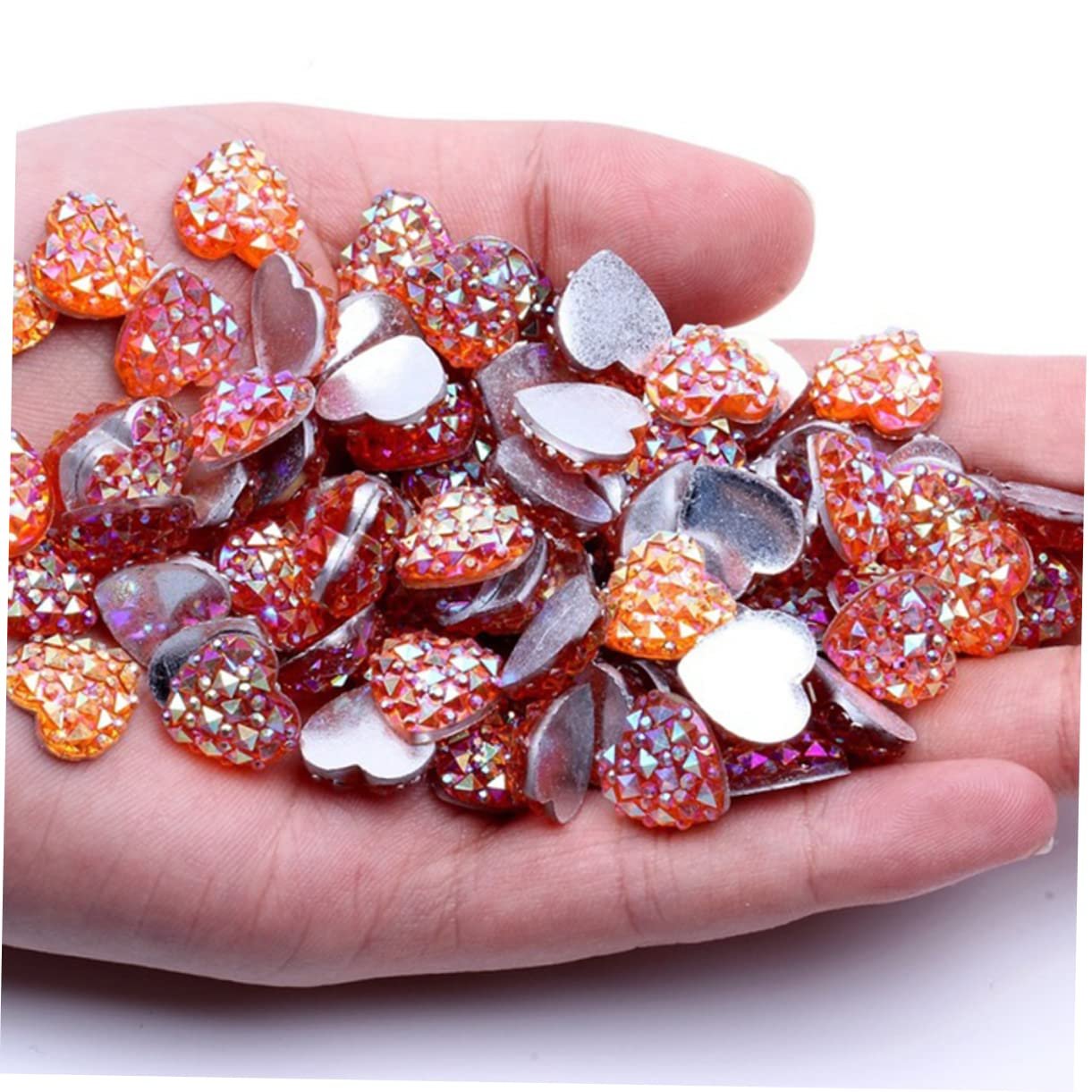 Стразы Форма сердца SEWACC 80шт Разные цвета, фото №2