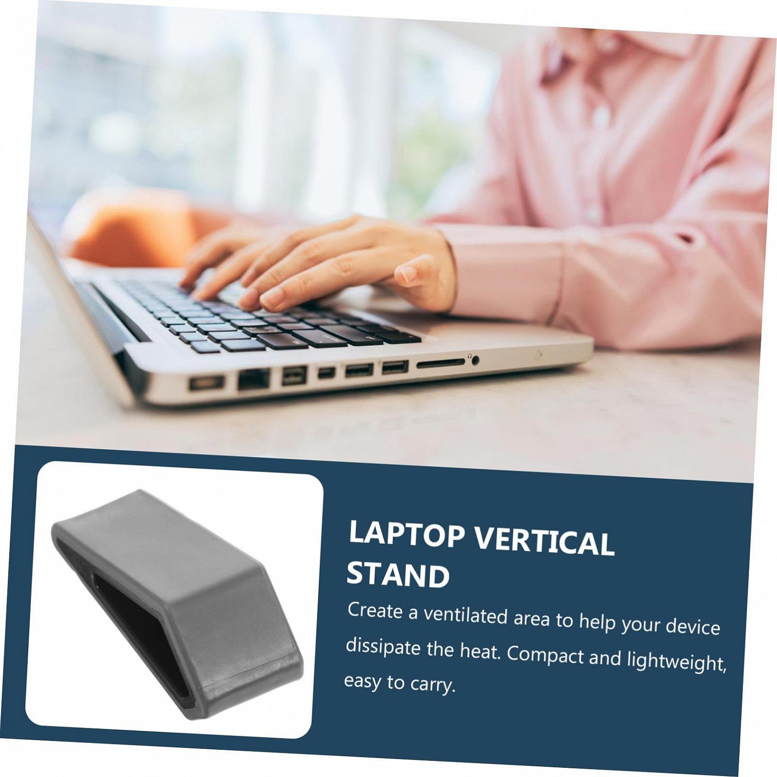 Подставка для ноутбука эргономичная, портативная, регулируемая по высоте, противоскользящая, вентилируемая, компактная, 2 шт., фото №5 Подставка для ноутбука эргономичная, портативная, регулируемая по высоте, противоскользящая, вентилируемая, компактная, 2 шт., фото №5