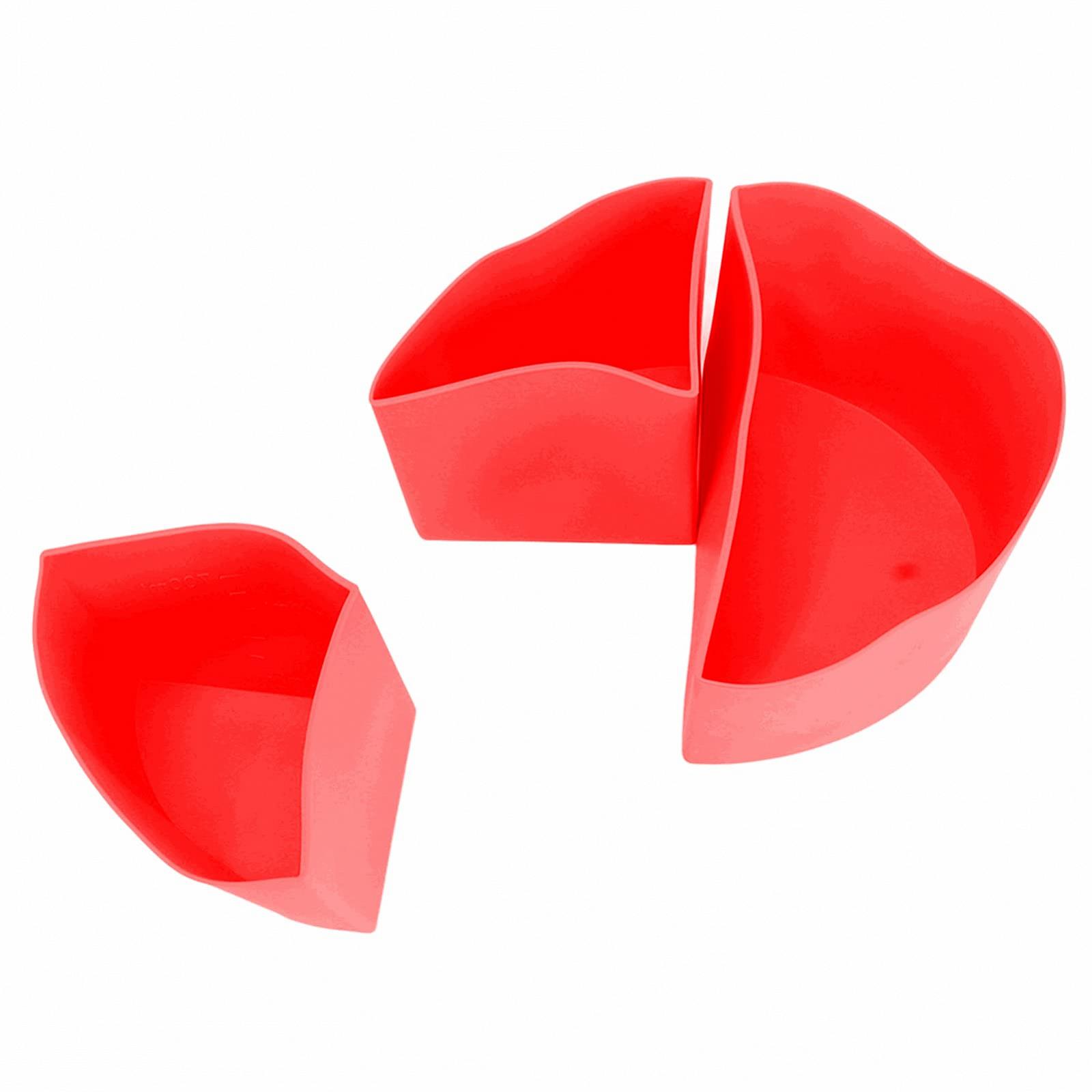 Вставка Separator 3-в-1 силиконовая для мультиварки, Герметичная, Разделитель для мультиварки 6 литров Красный, фото №3