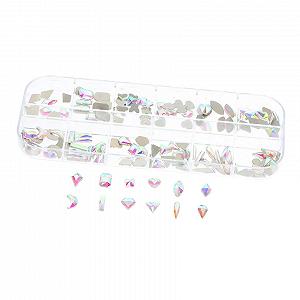 Стрази для нігтів FRCOLOR в коробці, скляні діаманти для манікюру, блискучі - Фото 1