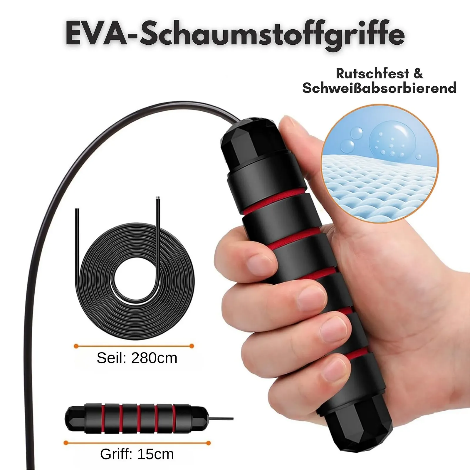 Скакалка Speed Rope Adjustable Fitness Non-Slip Foam Handles Adults, фото №3 Скакалка Speed Rope Adjustable Fitness Non-Slip Foam Handles Adults, фото №3