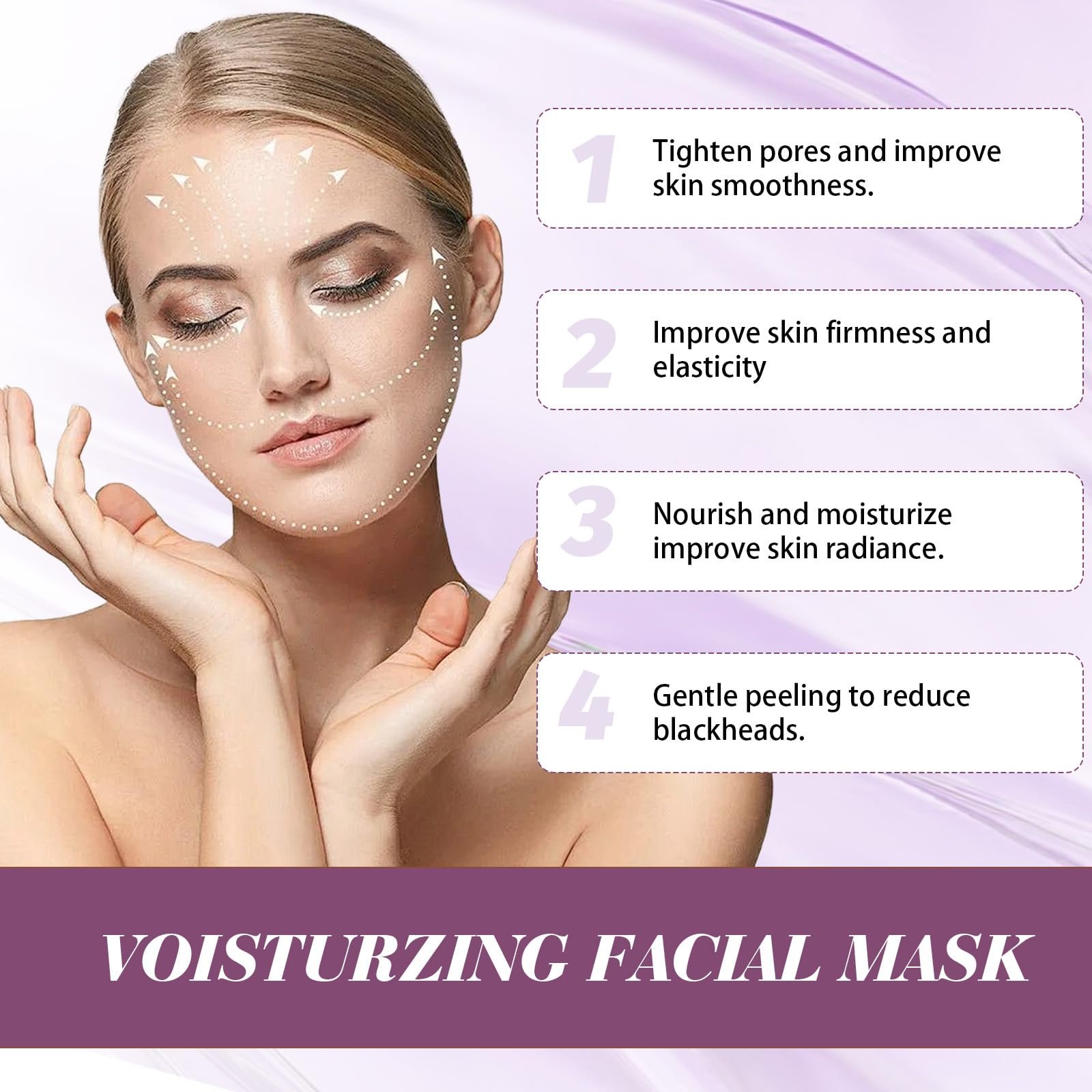 Маска для обличчя колагенова в таблетках, Зменшує дрібні зморшки, Зволожує та глибоко живить, 8 шт, фото №4