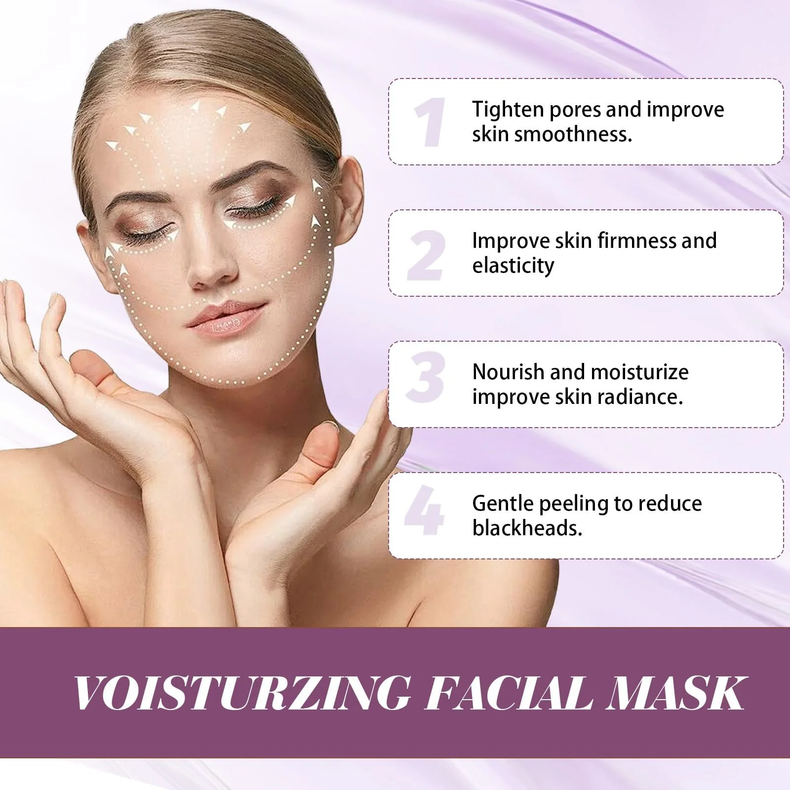 Маска для лица коллагеновая в таблетках, Уменьшает мелкие морщины, Увлажняет и глубоко питает, 8 шт, фото №4