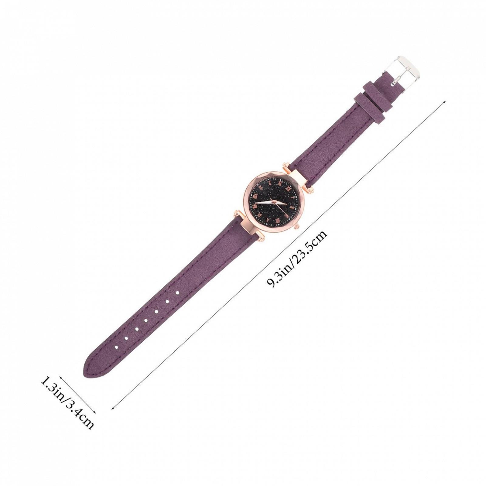 Жіночий наручний годинник Healvian Roman Dial, фіолетовий, фото №4