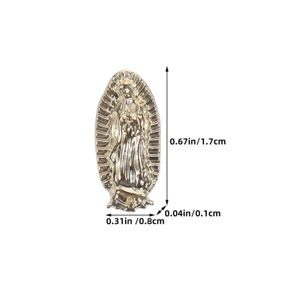Підвіски для нігтів Baluue 3D San Judas Virgin Mary, стрази, дорогоцінні камені, фото №2