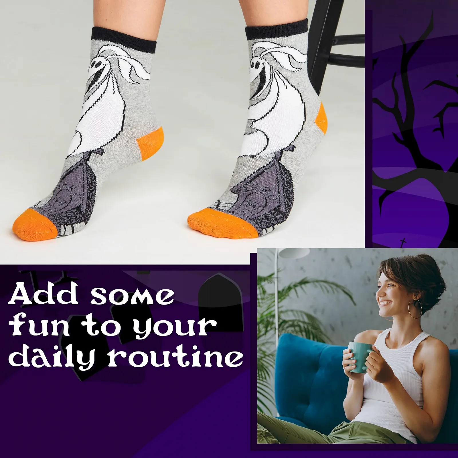 Женские носки Disney Мягкие носки Набор из 5 пар Подарок для женщин и девушек-подростков, фото №3