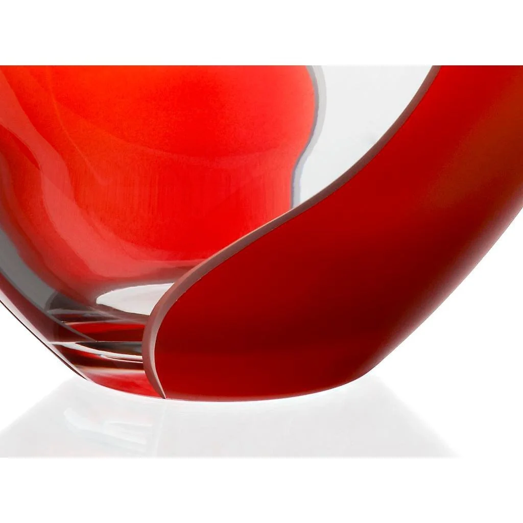 Ваза для фруктов Салатница Elements Оранжевый 20 см Хрусталь, фото №3