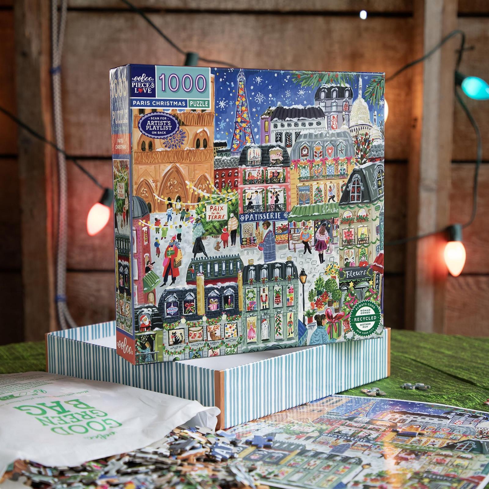 Пазл Eeboo Christmas in Paris Рождество в Париже 1000 элементов 58,5 x 58,5 см, фото №4